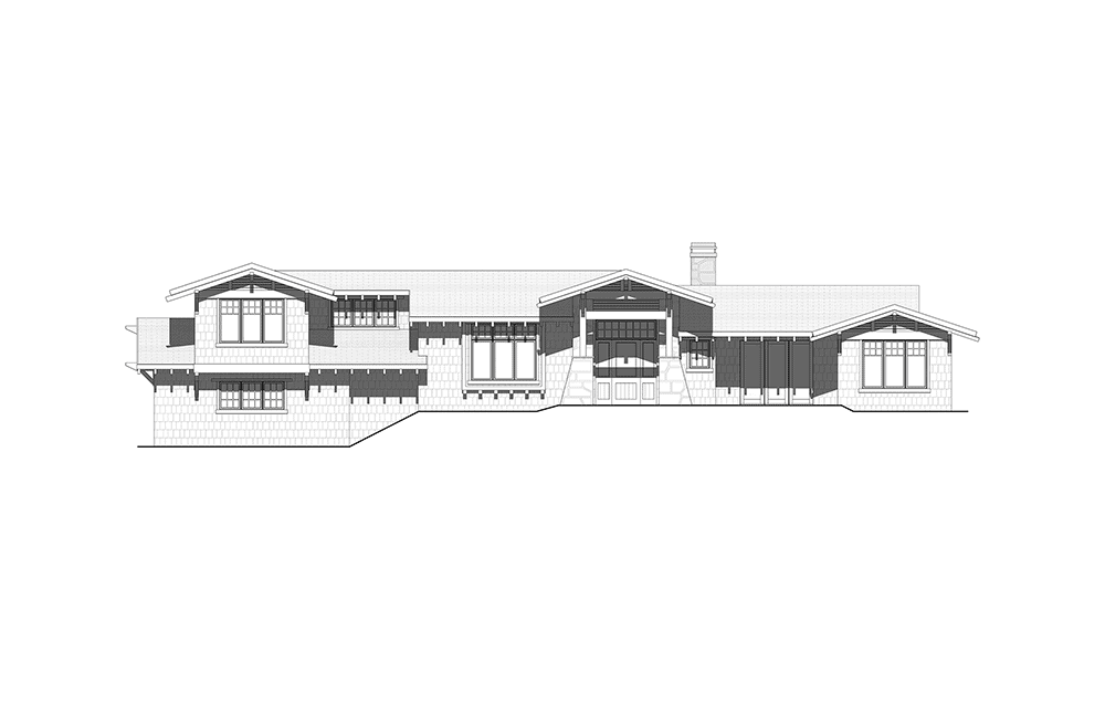 Custom home design by Hollyman.Design with craftsman style detailing.